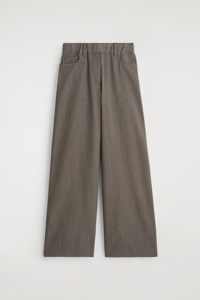 REGULAR WOOL-BLEND WIDE-LEG TROUSERS