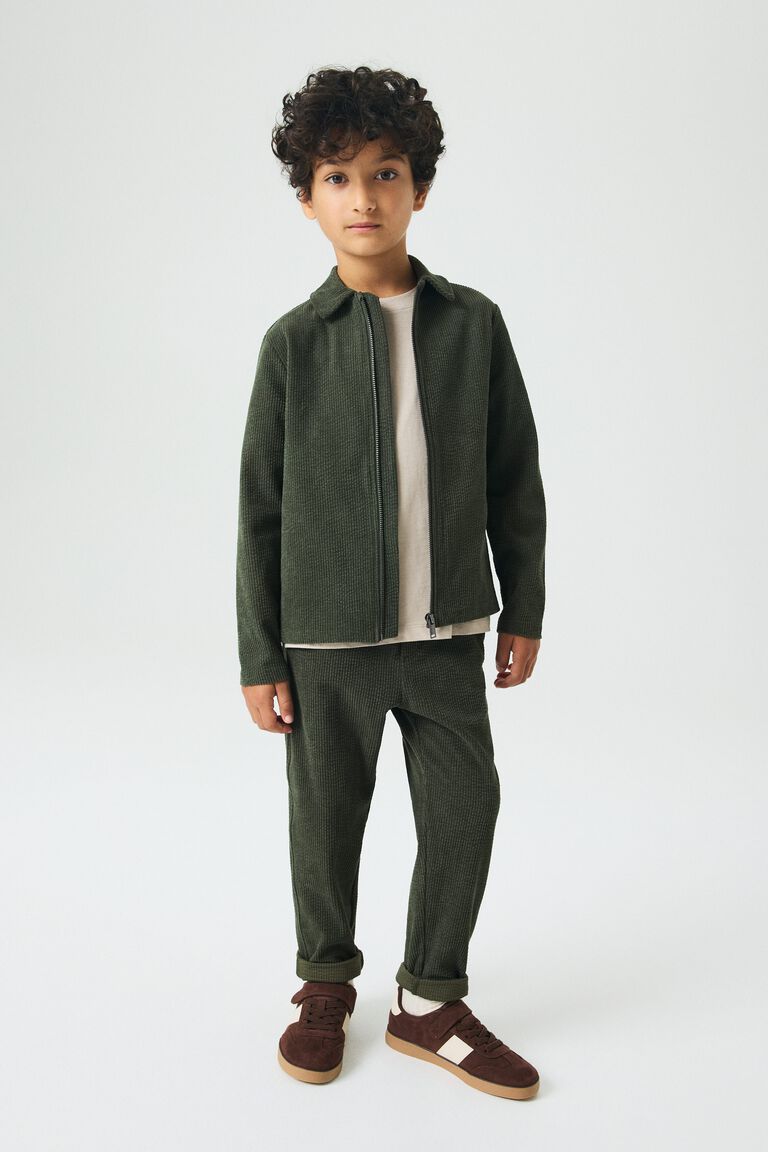 Ribbed velour trousers