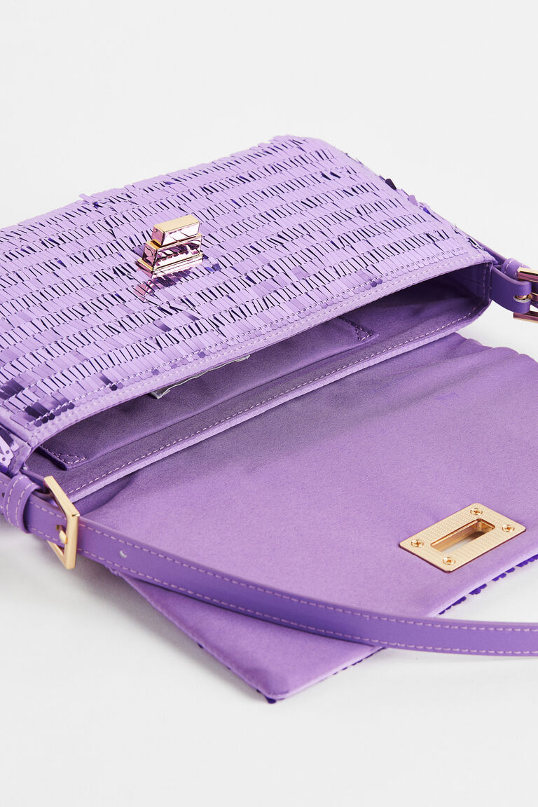 Sequined shoulder bag