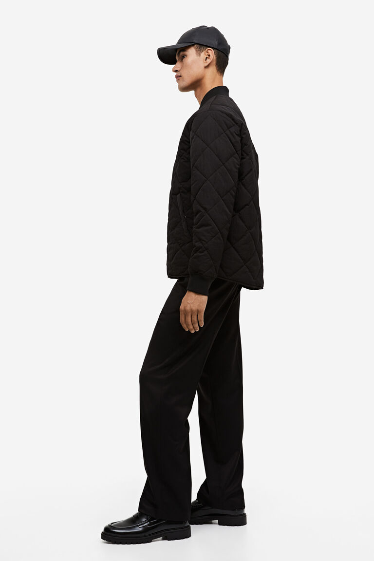 Quilted bomber jacket