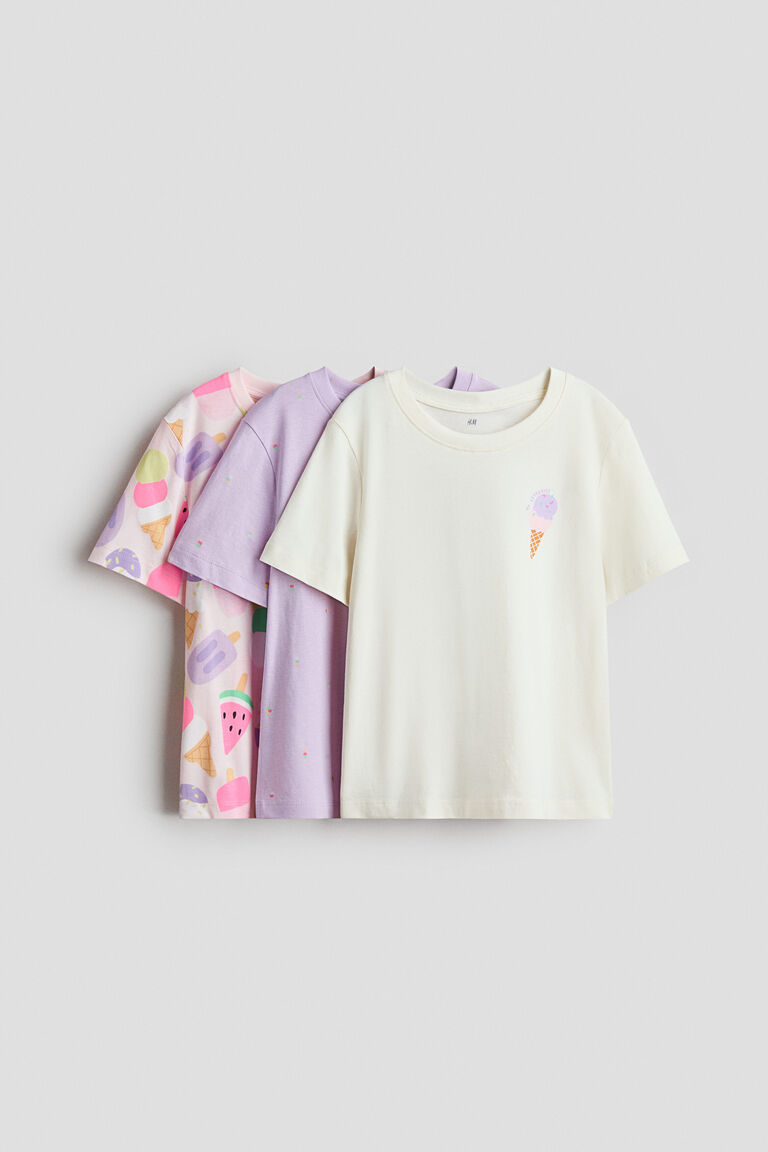 3-pack printed T-shirts