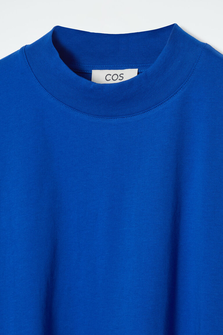 Tシャツ・カットソー MD75 SS23 ROUND NECK PULLOVER (MD9219 BASIC BLUE) REGULAR BOXY MOCK-NECK T-SHIRT