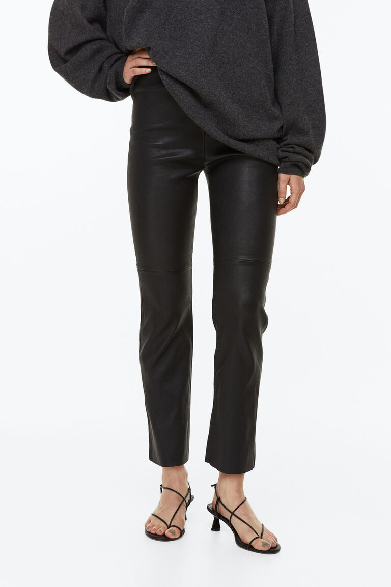 Black Ankle-Length Trousers In Wool And Silk main image 1