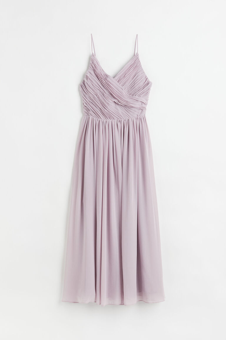Pleated chiffon dress