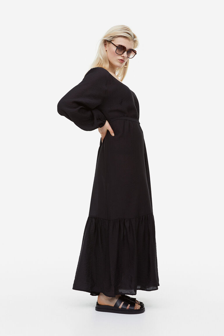 Tiebelt buttonfront dress