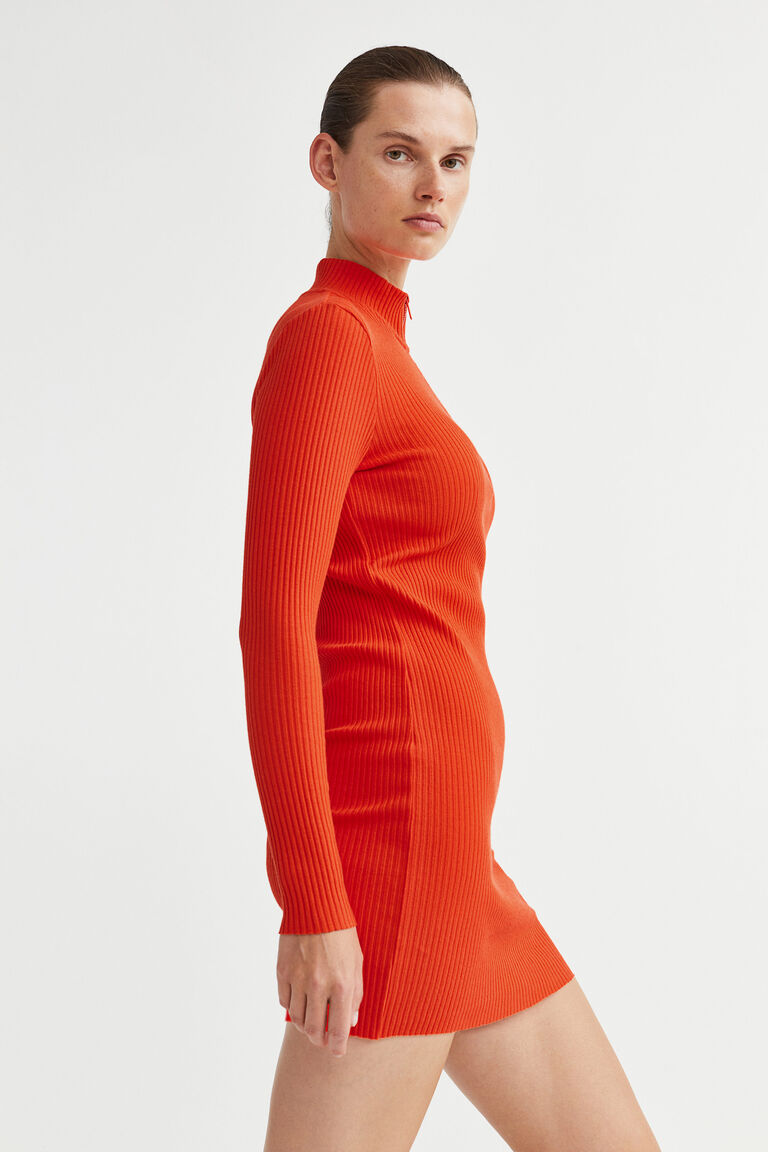 Ribknit bodycon dress