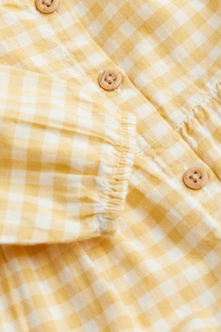 Buttonfront cotton dress