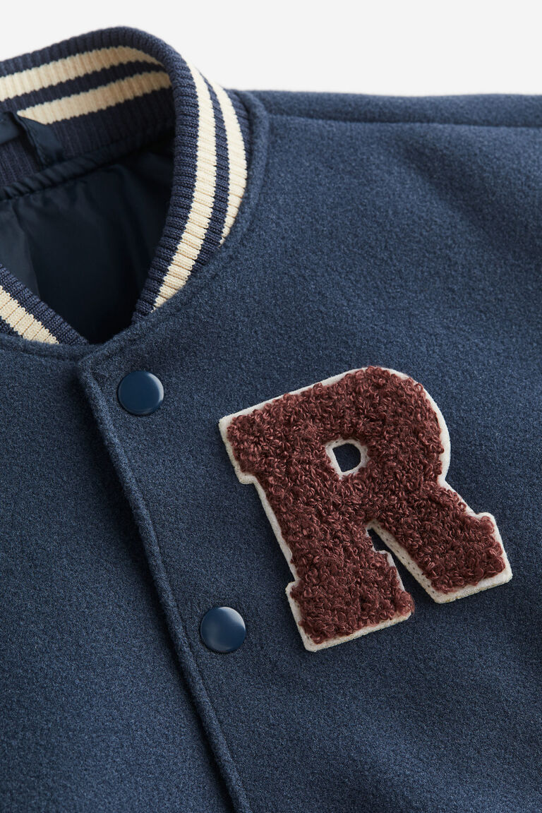 Lined baseball jacket