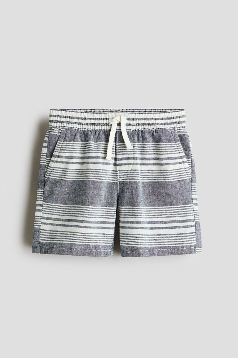 Linen-blend shorts