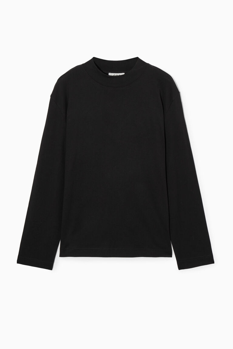 LONG-SLEEVED MOCK-NECK T-SHIRT