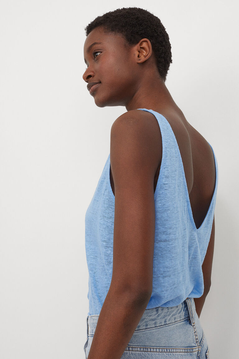 Linen vest top