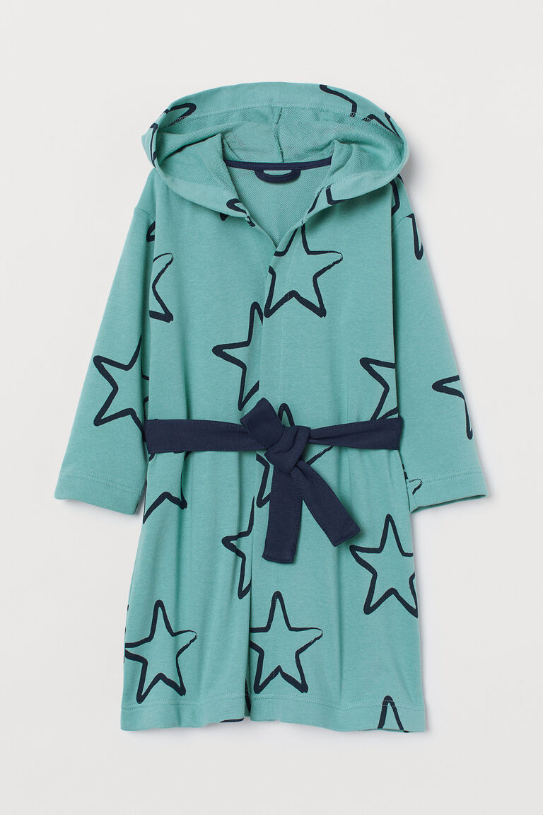 Patterned dressing gown