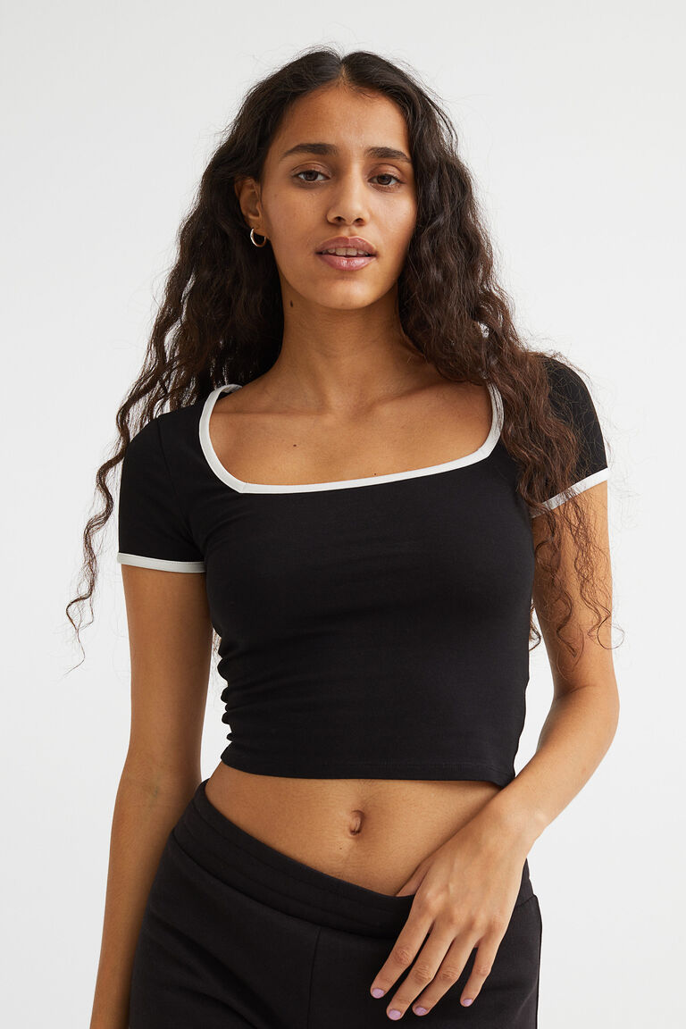 Cotton jersey top