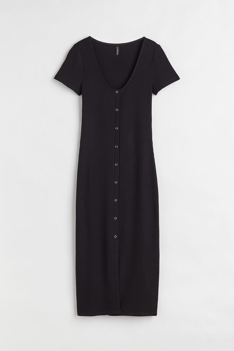 Ribbed jersey dress