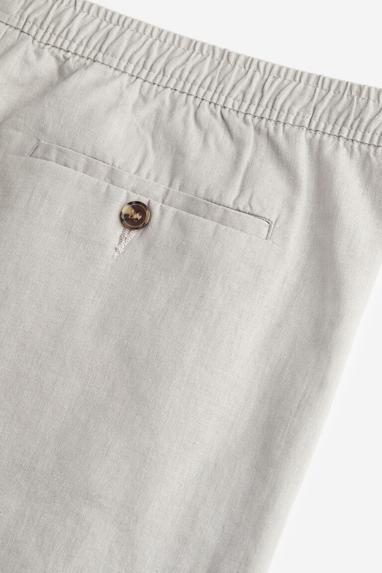 Ecru Linen Blend Shorts main image 0