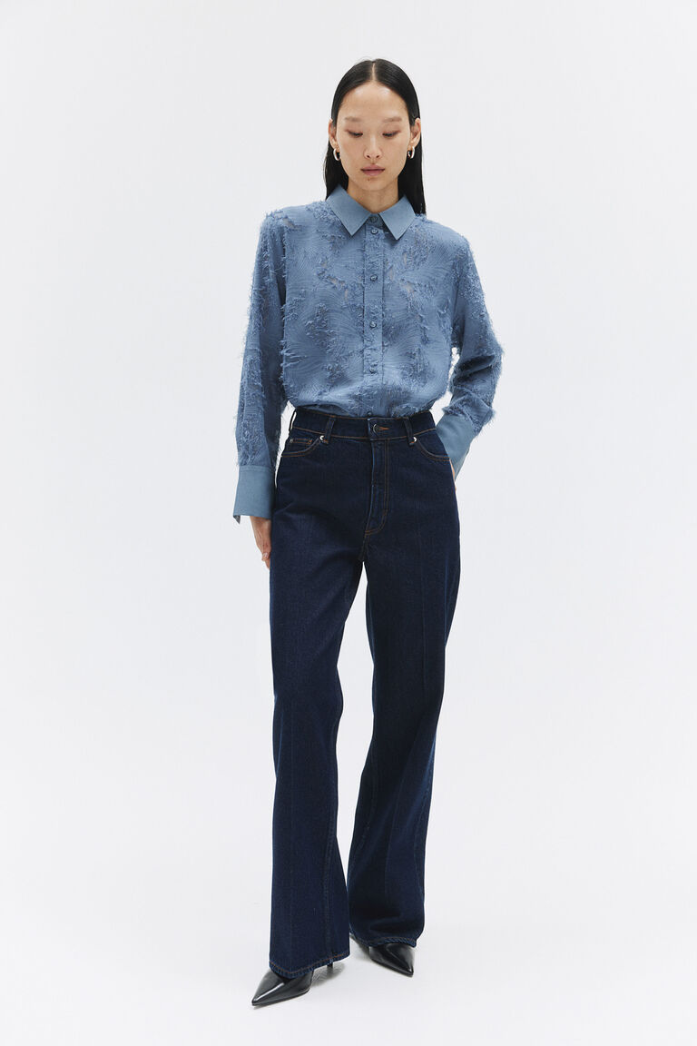 Lavander and White Textured Jacquard Weave Classic Custom Shirt