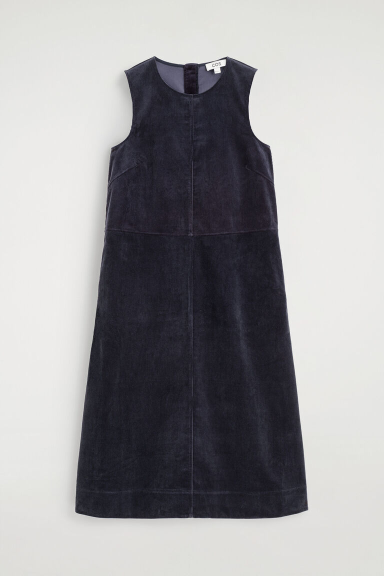 A-LINE CORDUROY MIDI DRESS