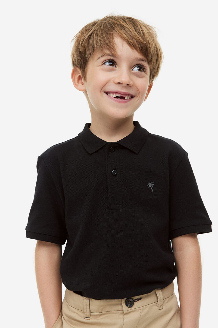 Cotton piqué polo shirt