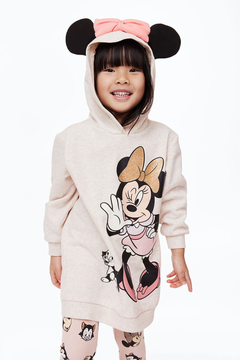 Minnie Peach Sweatshirt, Heart Flare Pants & Sunglasses Set 3-Piece – SS662 3-36 Months main image 1