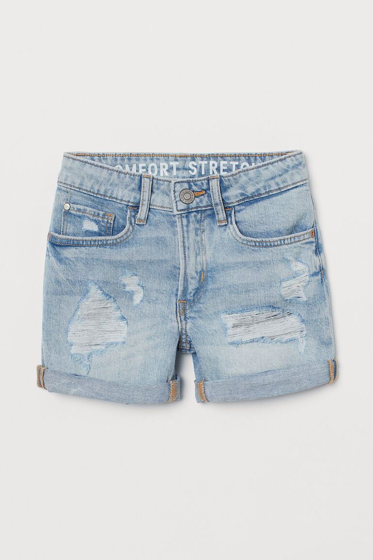 Denim Elasticated Stretchy Waist Shorts Cotton ages 10-11 11-12 years Easy dress