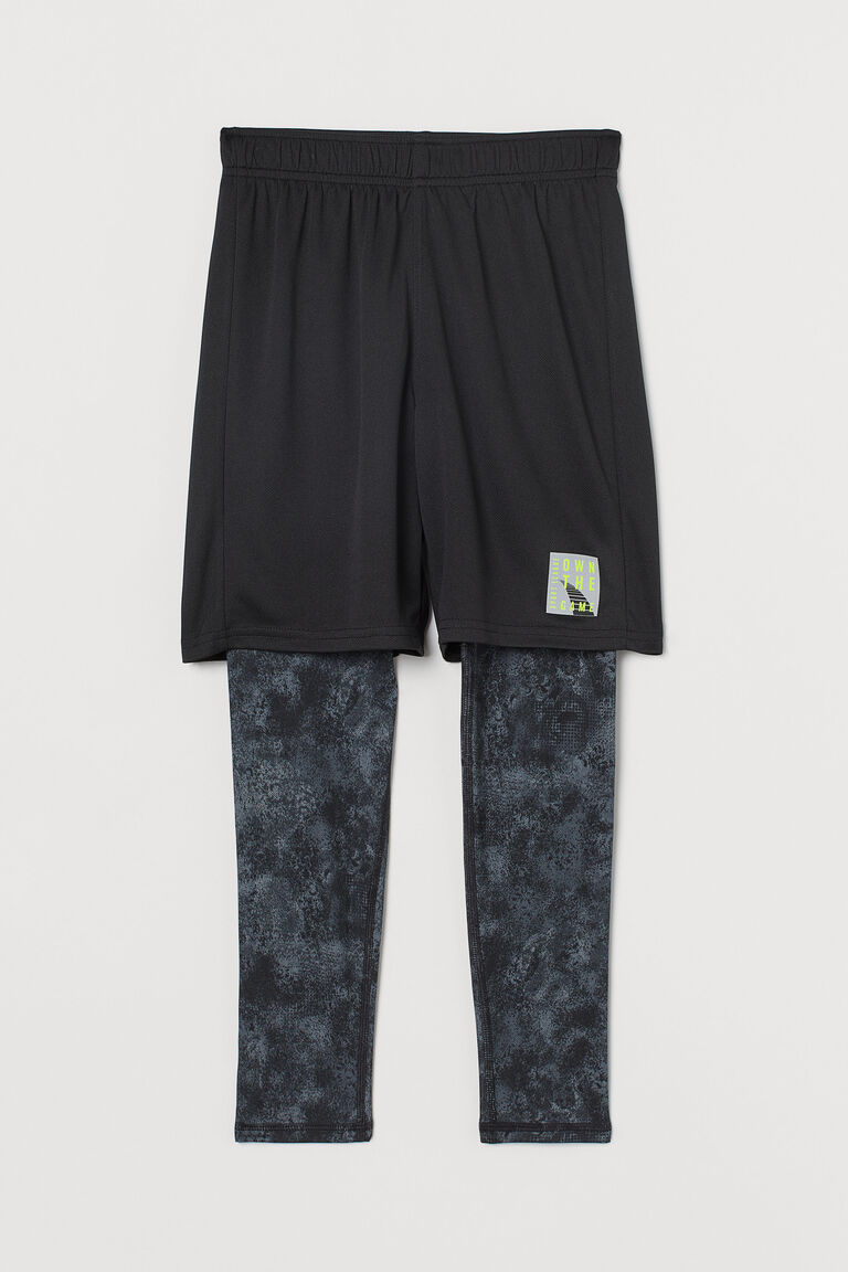 Sports tights with shorts