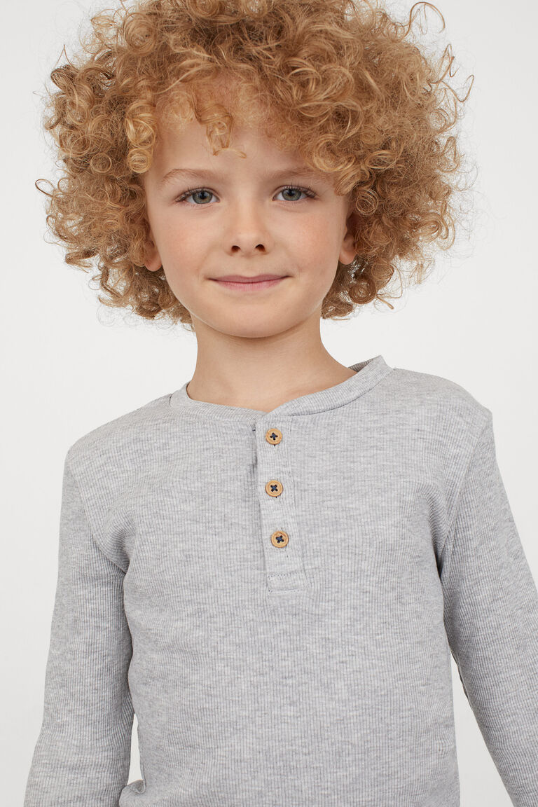 2pack ribbed Henley tops