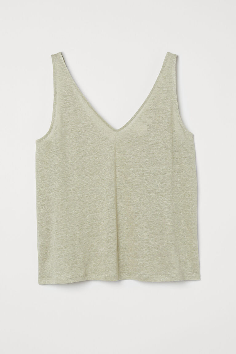 Linen vest top