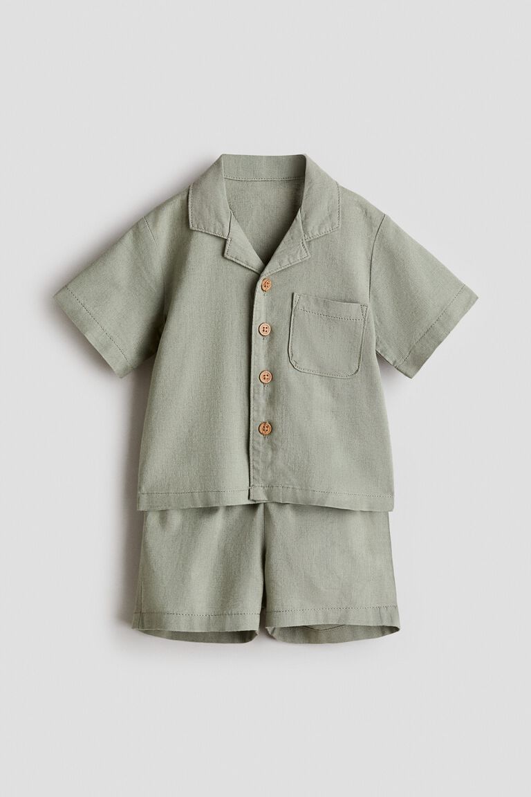 2-piece linen-blend set