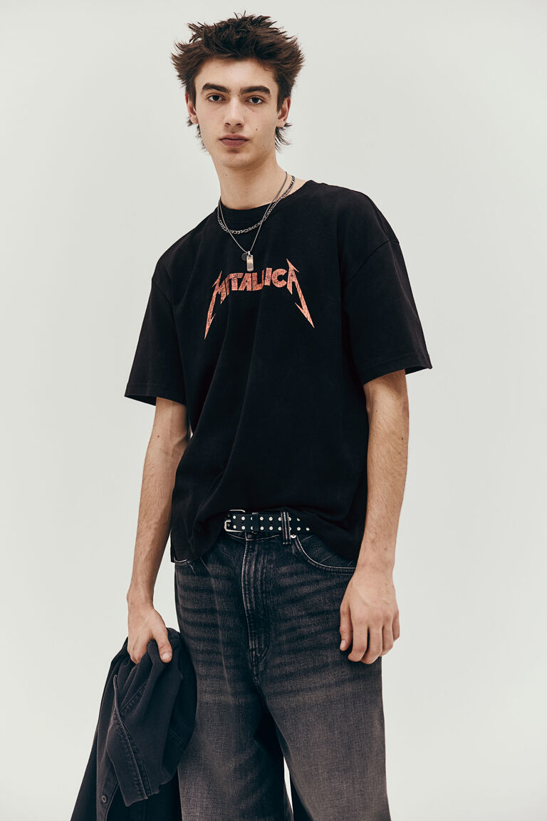 Loose Fit Vintage-look printed T-shirt