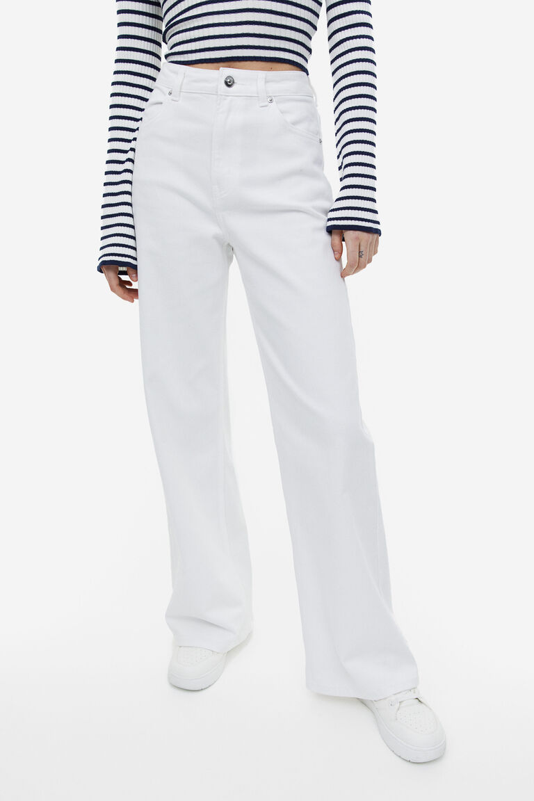 Twill Stretch White Trousers For Men
