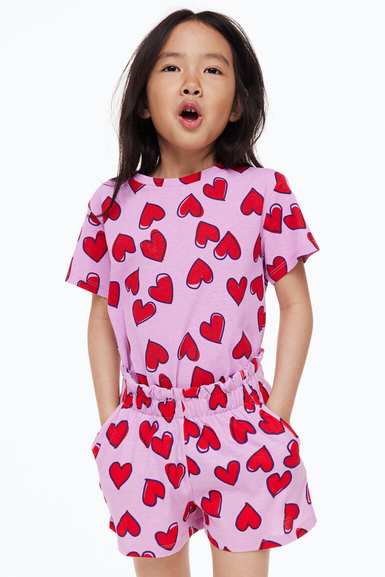 Printed jersey shorts