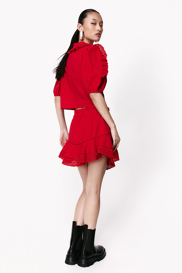 Costume Paper Bag Style Dress Broderie Anglaise Paper Bag Skirt