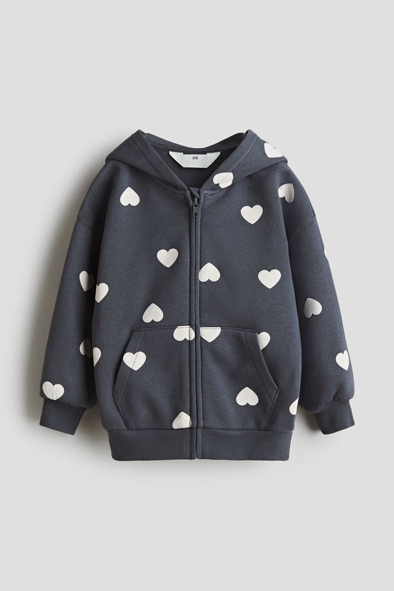Oversized zip-through hoodie