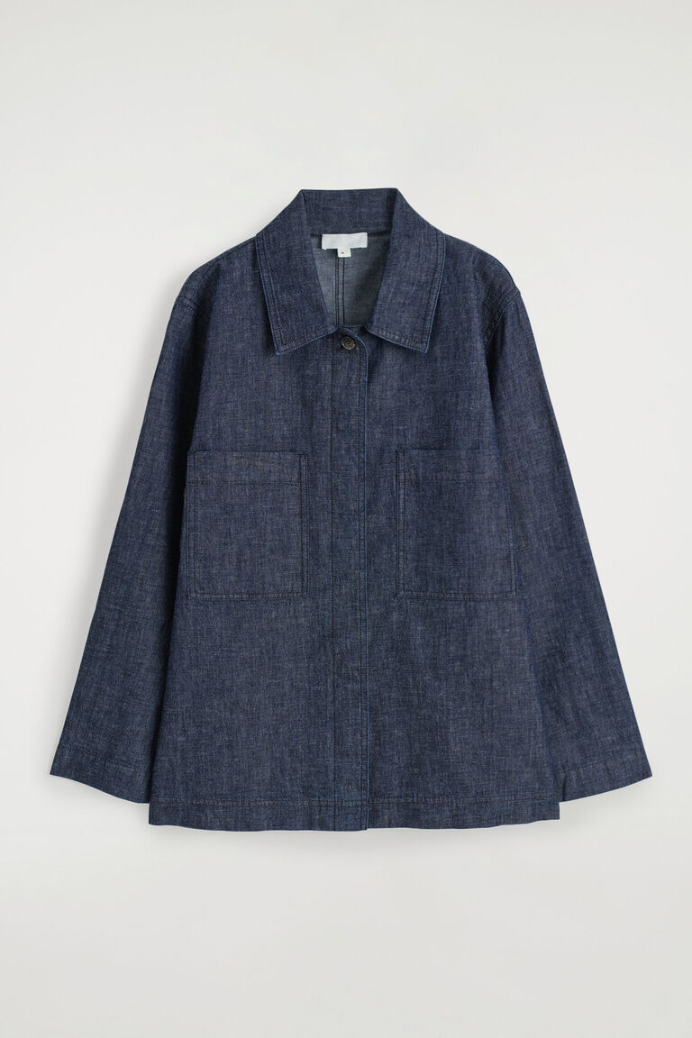 TIE-SIDE DENIM OVERSHIRT