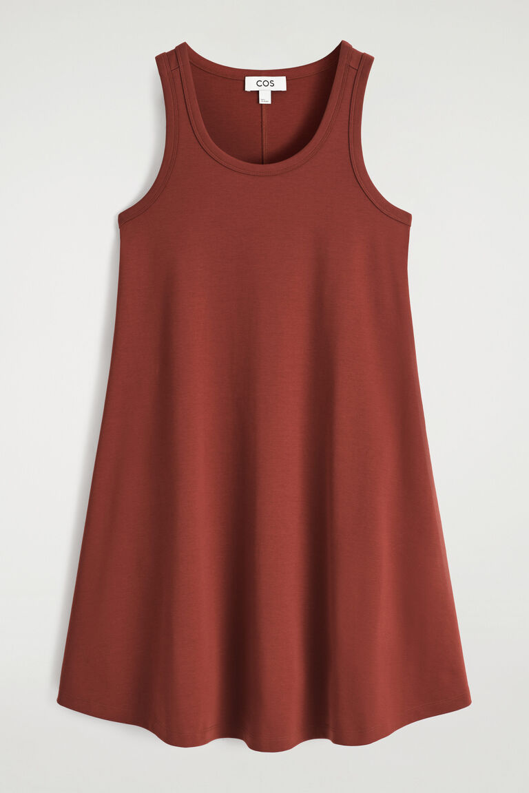 COTTON-JERSEY MINI SWING DRESS