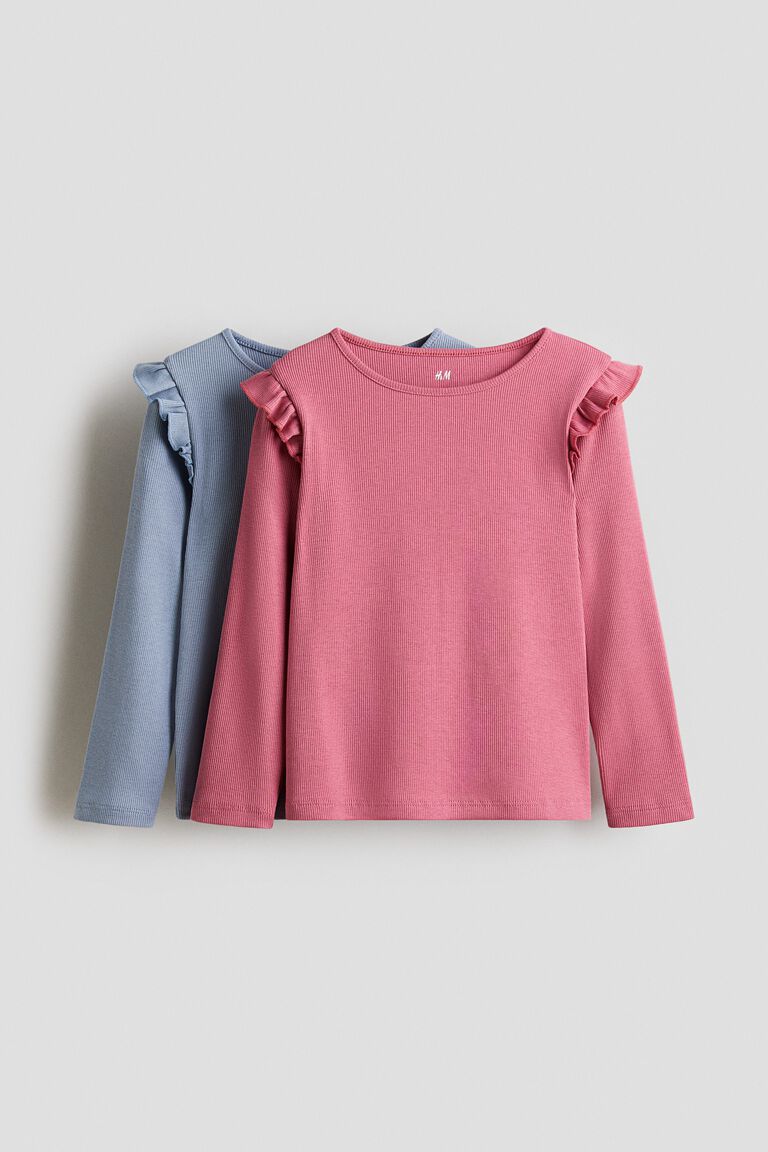 2-pack ribbed cotton tops