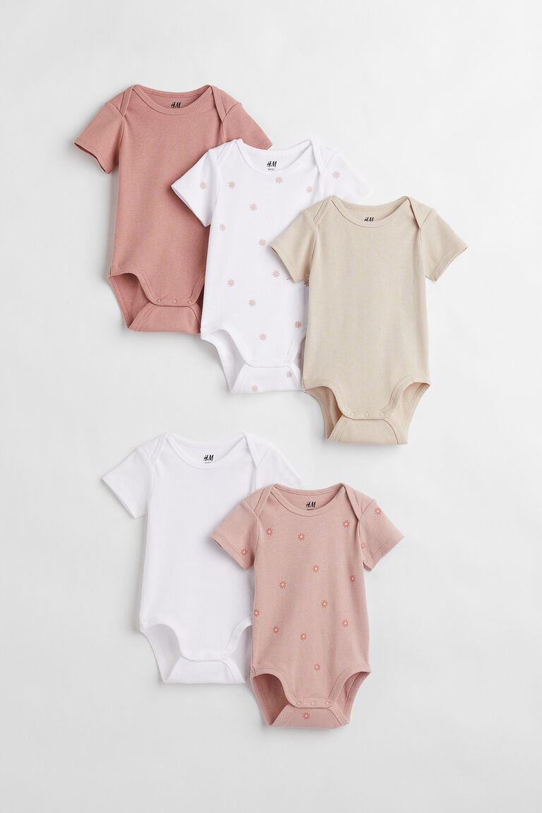 5pack cotton bodysuits