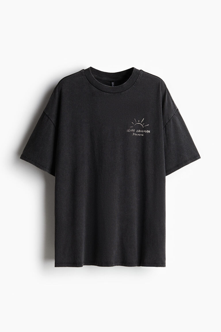 Oversized motif-detail T-shirt