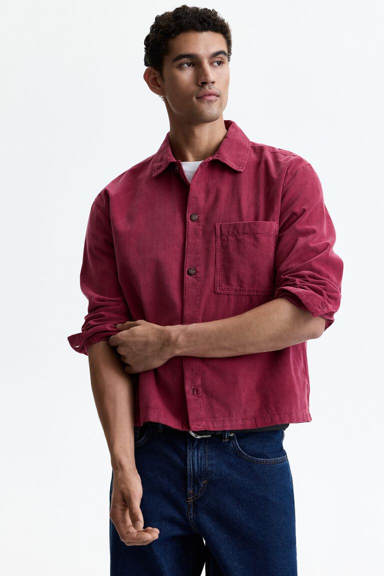 Relaxed Fit Boxy corduroy shirt