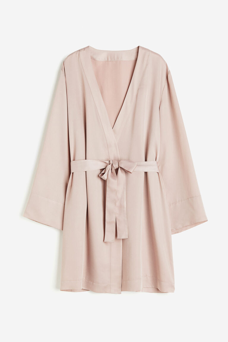 Satin dressing gown