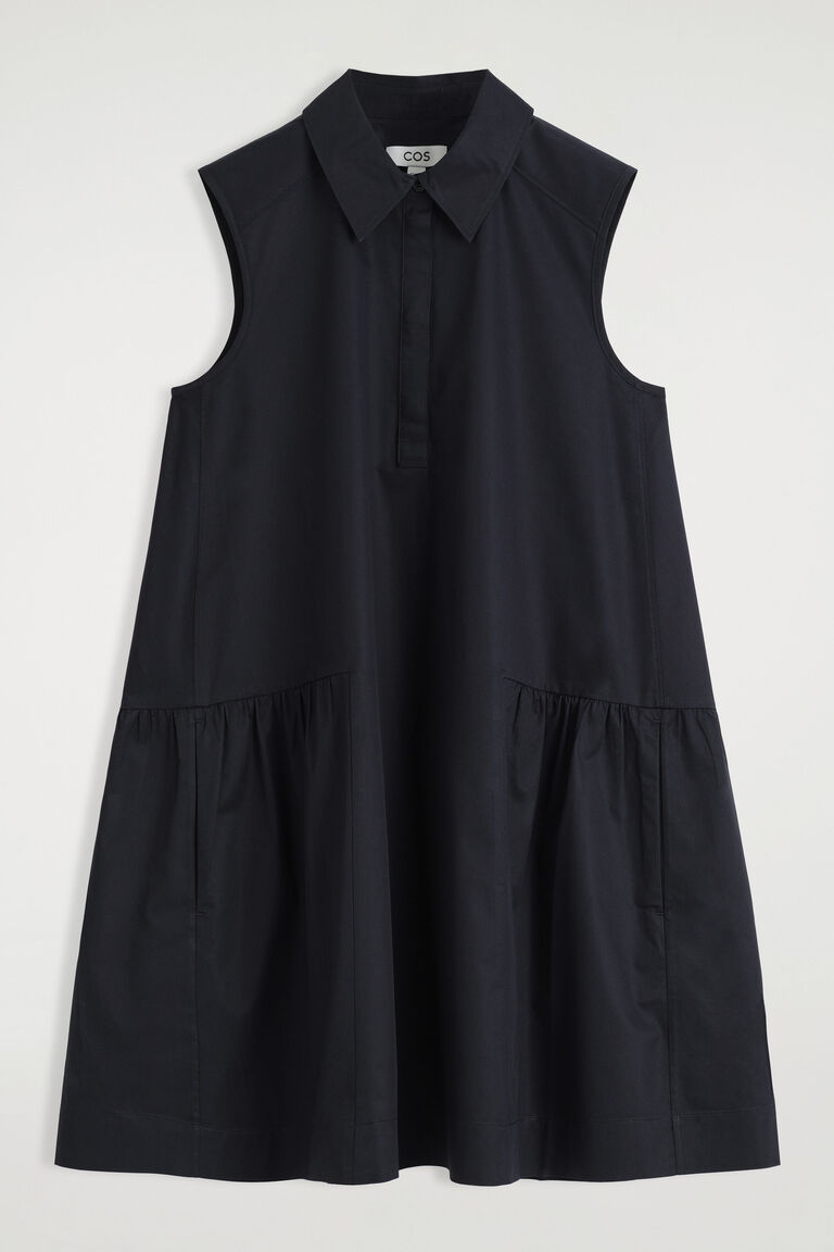 SLEEVELESS MINI SHIRT DRESS
