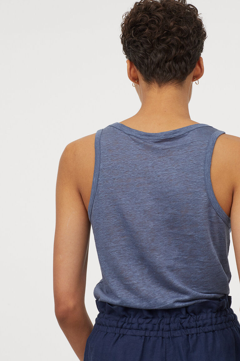 Linen vest top