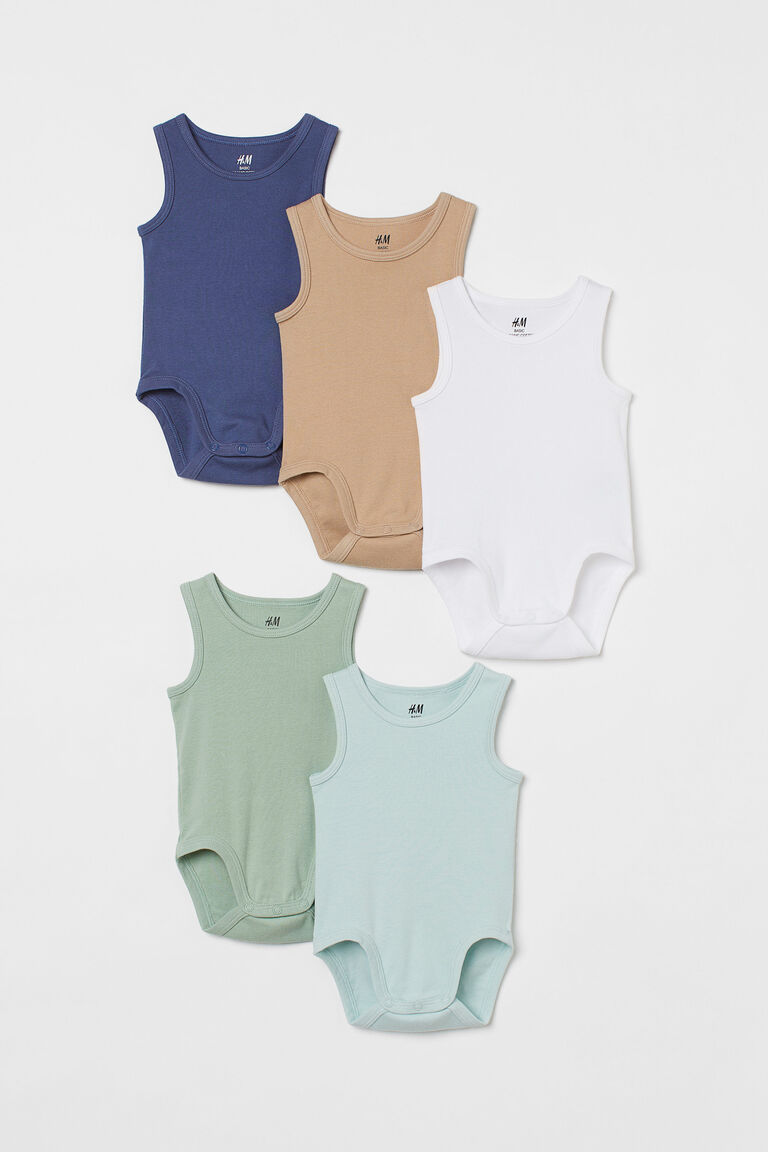 5pack sleeveless bodysuits