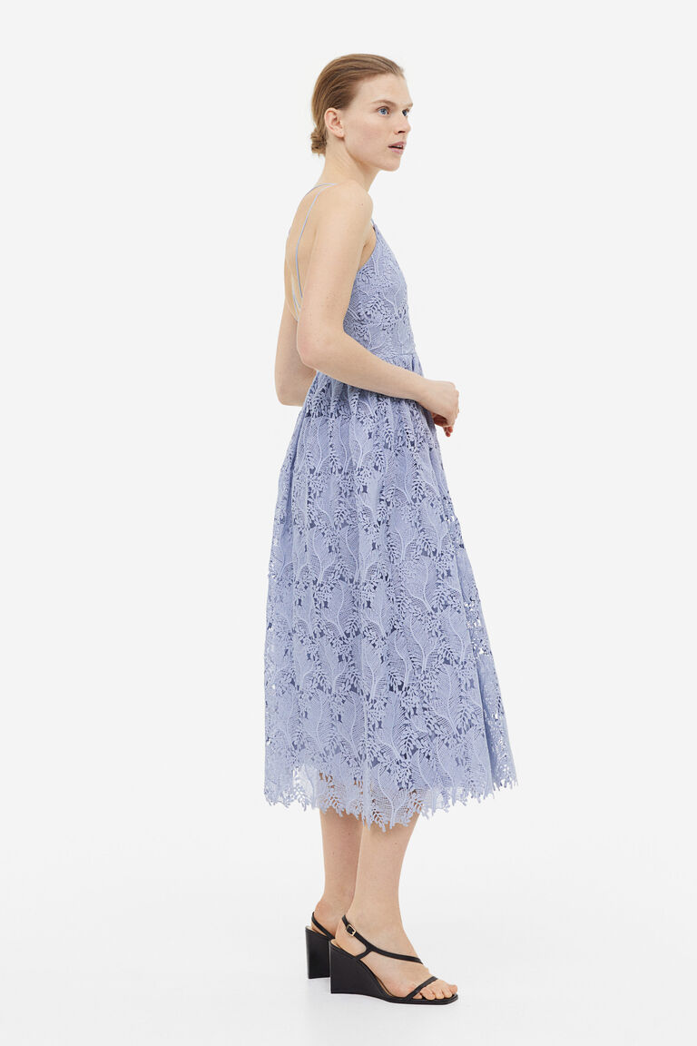 Stylish V Neck Lace Dress