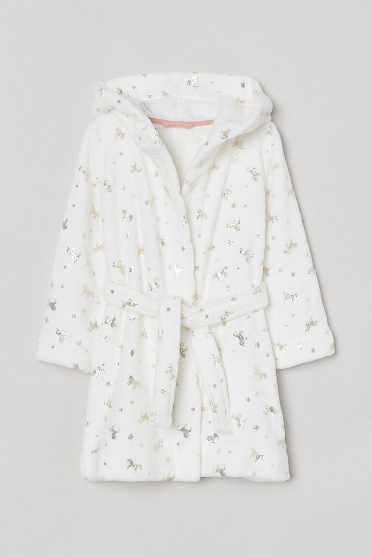 Fleece dressing gown