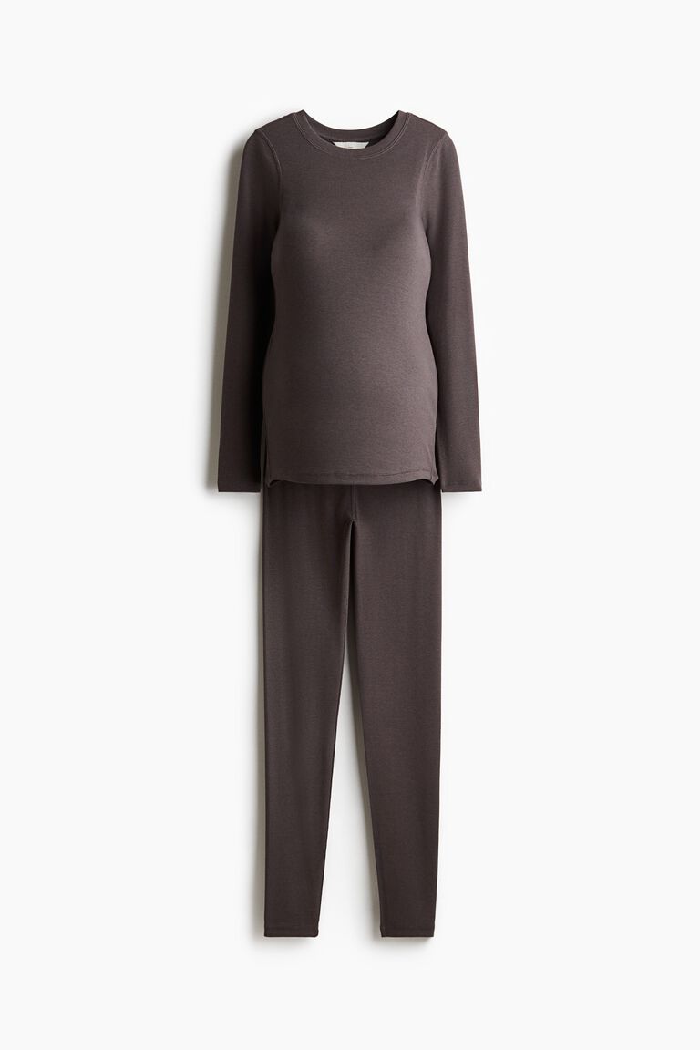 ★美品★ Deuxieme Classe WOOLY RIB H/N P/O MAMA 2-piece ribbed set