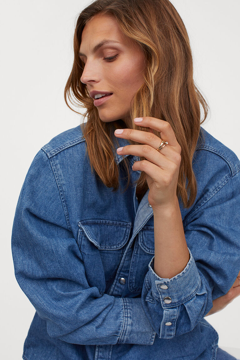 Denim shirt jacket