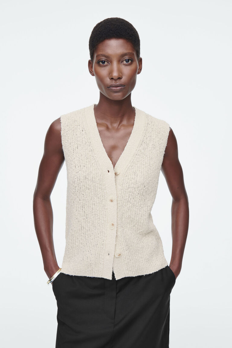 BOUCLÉ-KNIT WAISTCOAT