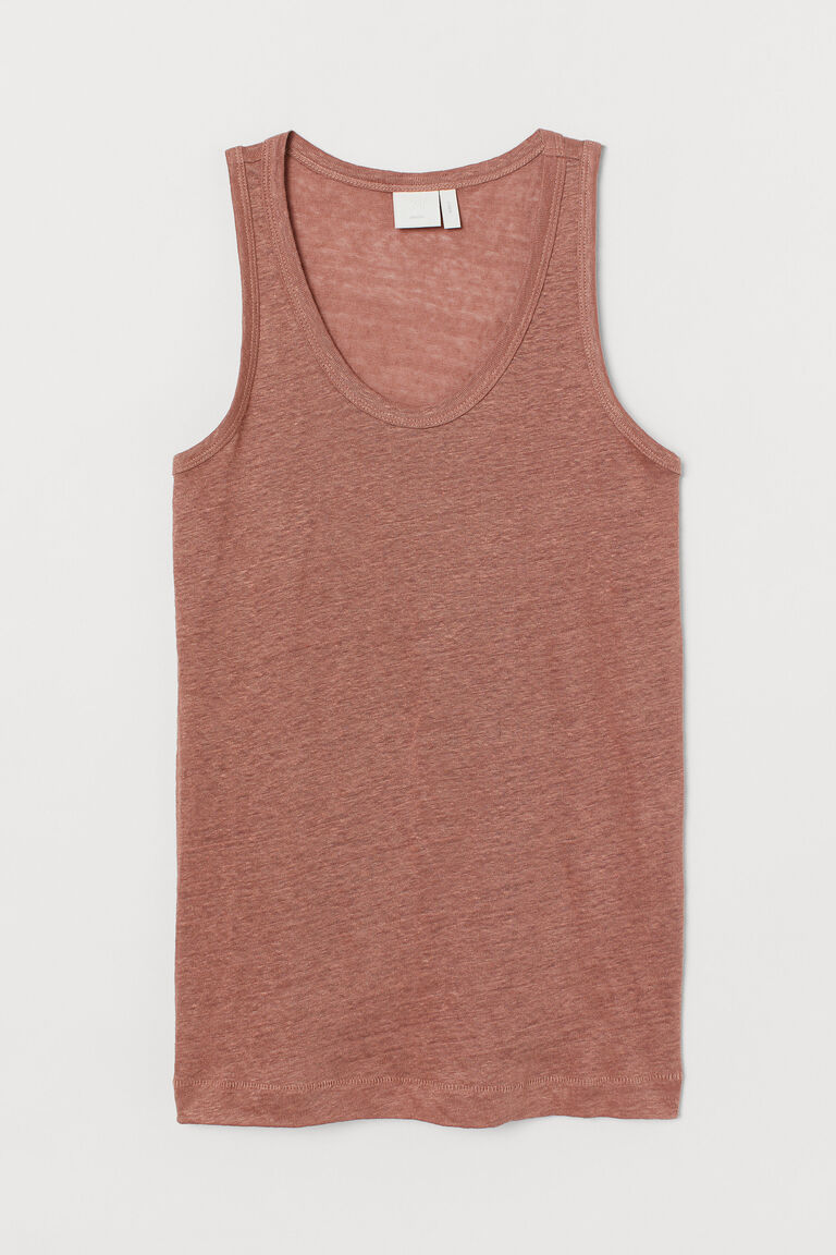 Linen vest top