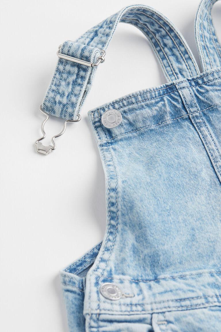 Cotton denim dungarees
